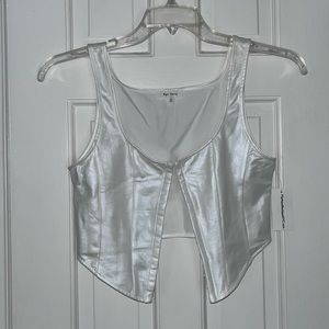 NWT Satin White Corset
